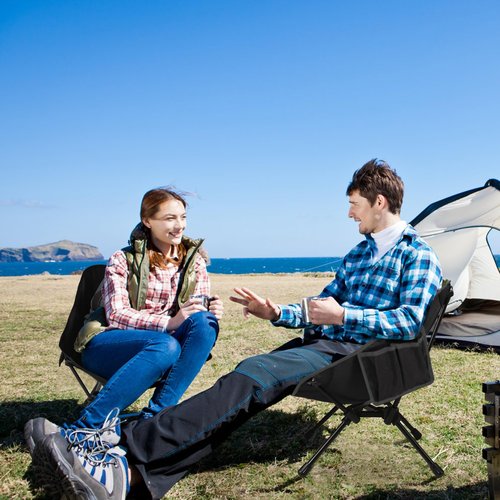 TOBTOS Ultralight Camping Chair, Portable Folding Backpacking Chair, Compact Camping Chair with Carry Bag for Outdoor Camp Hiking Backpack Beach Travel (Black)