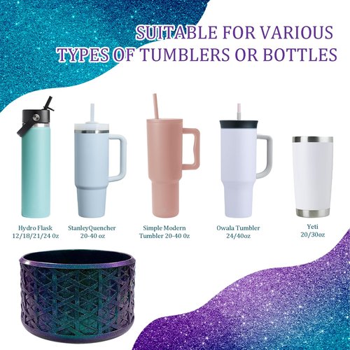 CEDIDJAC Silicone Boot for Stanley Cup 20/30/40 Oz,for IceFlow 20/30 Oz,for Hydroflask Boot 12-24 Oz,for Owala Tumbler 40 oz,Bottom Protector for Stanley Cup Accessories (Woven Pattern Emerald)