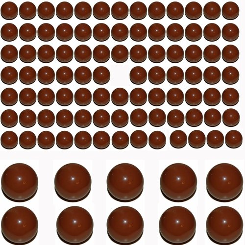 Lambid 100 x 68 Cal. Nylon Paintballs Ammo for Self Defense, 3.7 Grams Reusable Seamless 68 Caliber Plastic Kinetic Rounds Compatible with Byrna SD/LE/EP and T4E HDR68/ HDS68 (Coffee Brown)