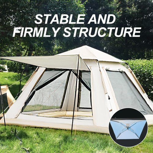 Survivales Camping Tent 4 Person, 4-Person Dome Tent, Tents for Camping Instant Automatic pop up Tent for, Backpacking, Hiking Camping Outdoor Essentials (Gray)