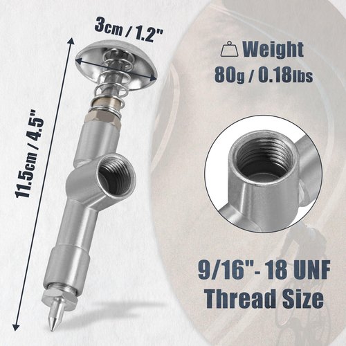 CyclingDeal Quality Mini Grease Gun Injector - 80c.c. 3 oz One-Hand Operation Small Pistol Grip Compact Dispenser Injector (Head ONLY)