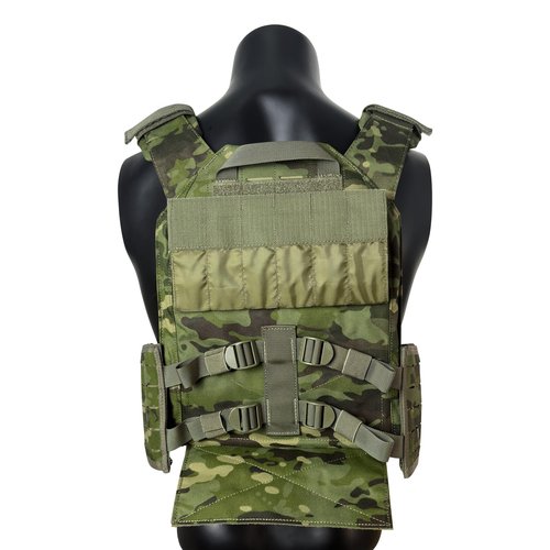 Hehyxade Nylon Fabric tactical suit Quick Release Vest with Hydration Backpack and Triple Tool Pouch (green camou)