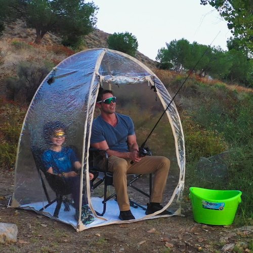 TopGold Pop-Up Sports Tent, Transparent Bubble Tent for Winter Sports,50"x50"x64"