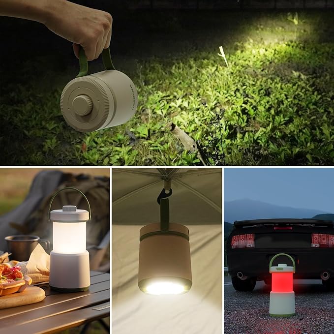 4PK LED Camping Lantern Rechargeable, 800LM, 230Hours Runtime, 5 Modes Camping Light with Red Light, IPX4 Waterproof Lantern Flashlight for Hurricane,Emergency,Power Outages,Home,Hiking