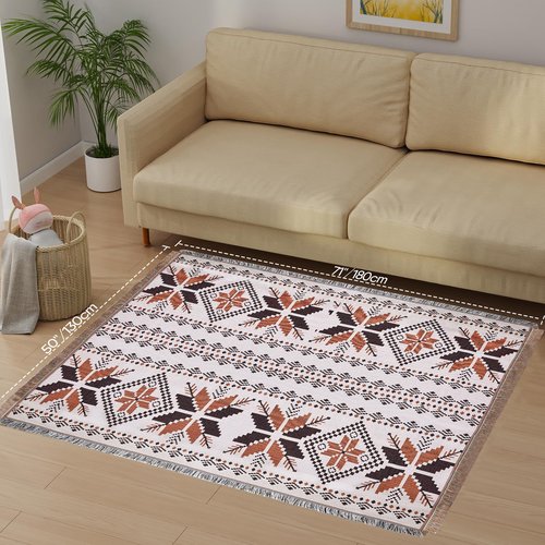 Samboo Mexican Blankets Western Home Decor, Native American Indian Woven Out Throw Blankets for Couch, Bed, Camping, Soft Lightweight Durable, for Outdoor Picnic Beach, Machine Washable, 50 x71inches