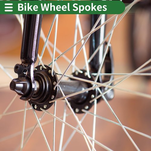Motoforti Universal Bicycle Spokes Bike Wheel Spokes 14G 125mm Length Carbon Steel Black 1 Set