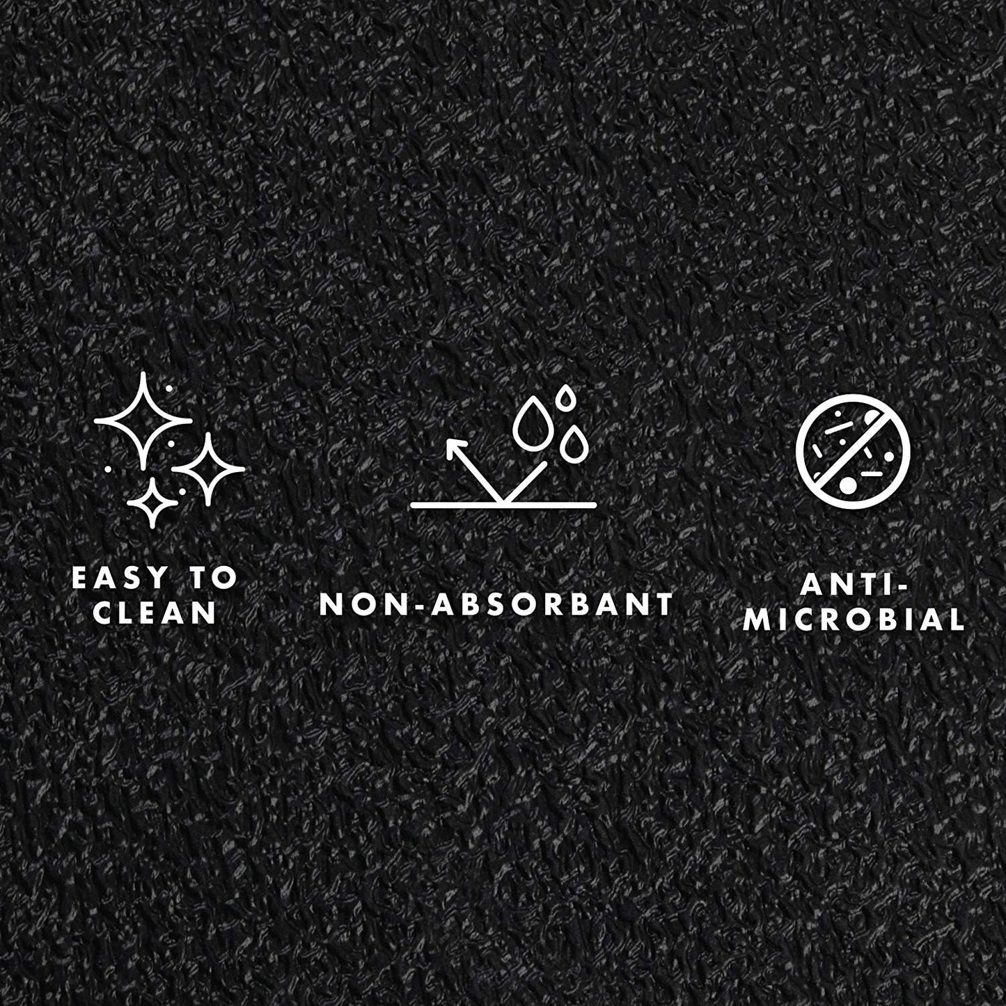 MotionTex Exercise Equipment Mat for Under Treadmill, Rowing Machine, Elliptical Machine, Fitness Equipment, Home Gym Floor Protection, 30" x 66", Black