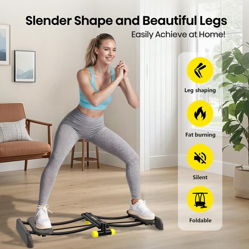 ZIWWVY Ski Trainer, Simulated Ski Machine, Adjustable Resistance Bands Machine Exercise Equipment for Leg Pelvic Floor Muscle Workout, Fun Cardio Fitness Equipment for Home Full Body Workout
