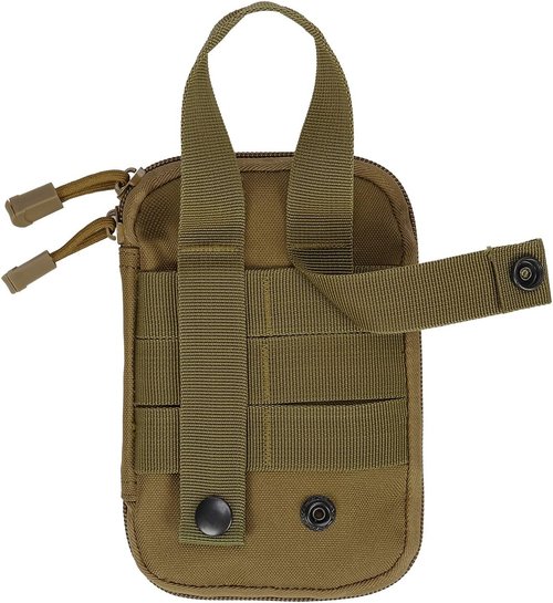 IronSeals Tactical Molle EDC Pouch Utility Tool Pouch Compact Pocket Organizer Pouch with US Flag Patch