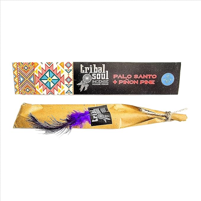 Tribal Soul Incense Smudge Sticks - Premium Incense - 90 Grams (Palo Santo + Pinon Pine)
