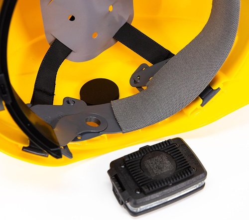 Guardian Angel Flashlight Hard Hat Mount Accessory – Magnetic Mount – Single Sided Adhesive for Strong Bond, Rubber Grip Attaches to Guardian Angel Safety Light – For Hard Hats & More