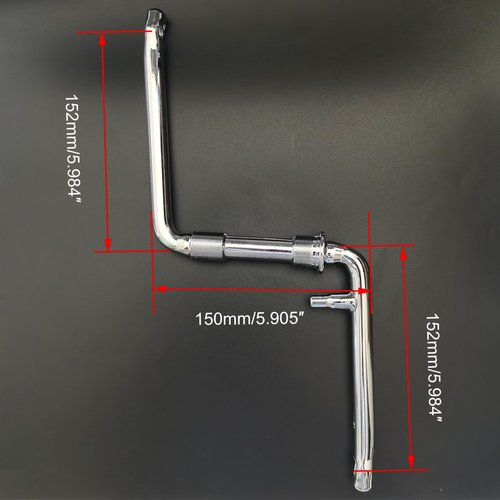 ZZRSDAN One Piece Chrome Crankarm Set,Wide One Piece Bike Crank to Crank Assembly Kit, Length of Arm:152mm/5.984"