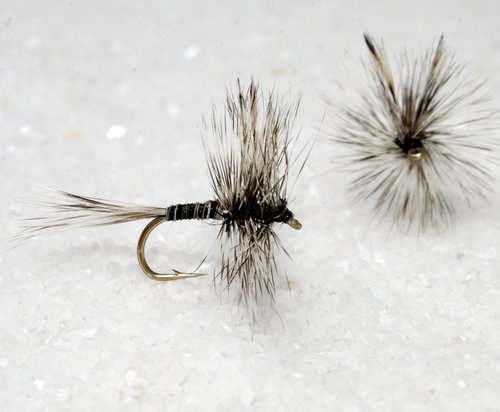 Mosquito Dry Fly Classic Trout Dry Fly Fishing Flies - Set of 12 Flies Size 12, 14, 16, 18