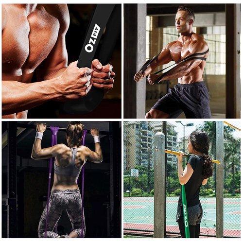 OZFIT Resistance Bands Set, Exercise Bands for Working Out, Pull Up Assistance Bands Workout Equipment for Home Gym, Physical Therapy Bands for Stretching & Muscle Training