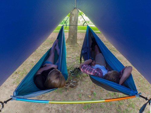 ENO Fuse Tandem Hammock System Colour Retro Tri Lightwieght Fuse Spreader Bars, Two Hammocks Side by Side Dac Grren Anodised Aluminium Alloy Eliminates Enviro Damage Weight 277 g