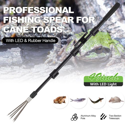 Fishing Harpoon Spear Gig Gaff Fork Hook for Frog Cane Toad Bullfrogs Bufo Flounder Fish Mole Remove Trap Catching