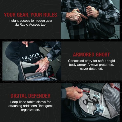 Vertx Urban Ghost Sling CCW 10L Tactical Bag for Travel, Work, Outdoor, Concealed Carry, EDC Gear, It’s Black - One Size