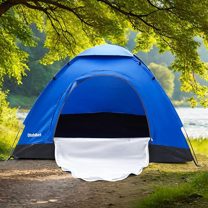 Backpacking Camping Tent Lightweight Portable Waterproof with Carrying Bag for Outdoor Summer Beach