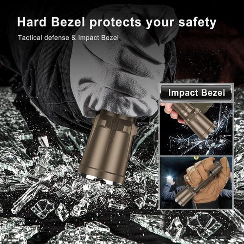 XT11GT Pro 3300 Lumens USB C Rechargeable Tactical Flashlight, 1345 Feet Beam Distance, Instant Reaction Dual Tail Switches, Tactical + Outdoor Settings, with 3100mAh Battery, Holster - Desert Tan