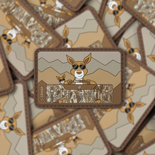 Savior Equipment Tactical Kangaroo Dad w/Urban Warfare PVC Moral Patch, Funny Meme Patches for Army Backpack Gear Hat Military Hook and Loop Panel, 1-Pack