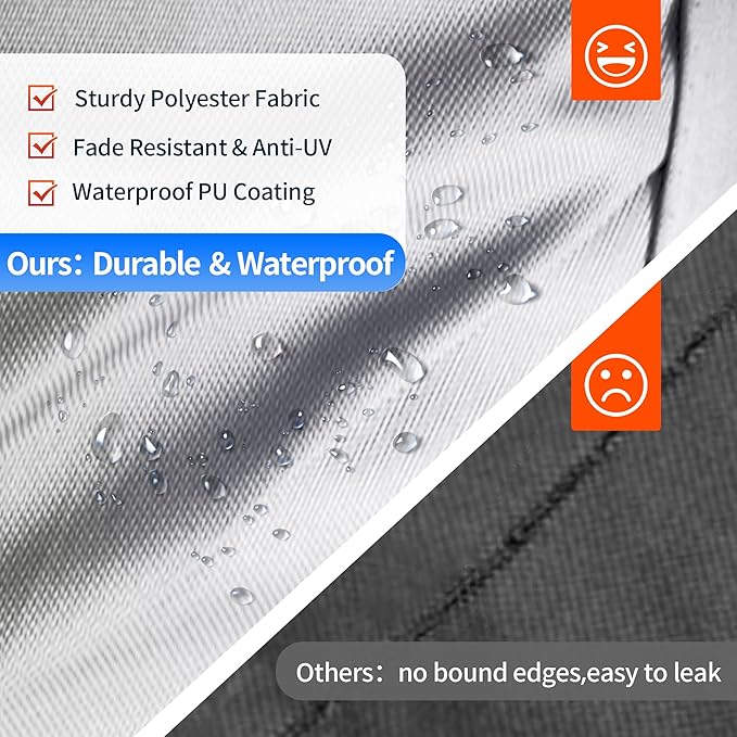 NEXCOVER Trailerable Boat Cover, Length: 17'-19' Beam Width: up to 96", Waterproof Heavy Duty Cover, Fits V-Hull, TRI-Hull, Runabout, Pro-Style, Bass Boat, Storage Bag & Tightening Straps Included.