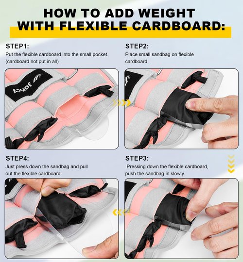 Adjustable Ankle Weights for Women Men 1 Pair 2 4 6 8 10 LBS Leg Weight Hand Arm Wrist Weights with Removable Weight, 1-5 LB Each Ankle Strength Training Weight for Gym Fitness Walking Running, Pink