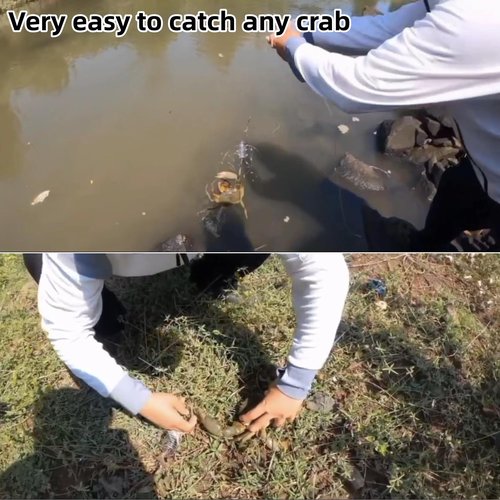 SIWRDTG Crab Trap, Stainless Steel Cylindrical Crab Snare for Dungeness, Rock and Blue Crab