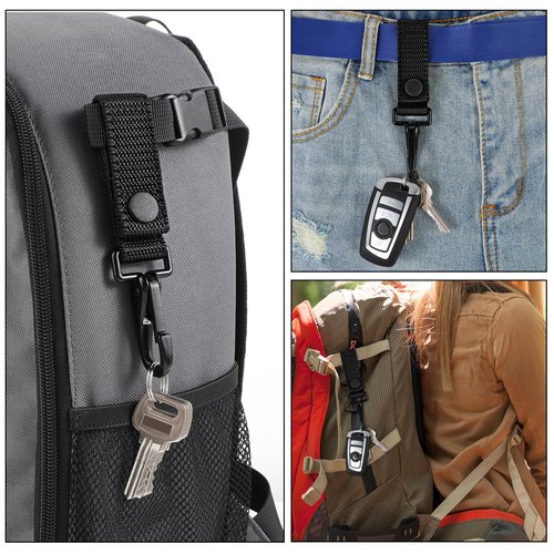 Ymapinc 2 Pcs Heavy Duty Belt Keeper Clip Key Rings Belt Loop Key Holder Key Chain Organizer Metal Clip Duty Belt Keeper Utility Hook for Police Belt Accessories Hook