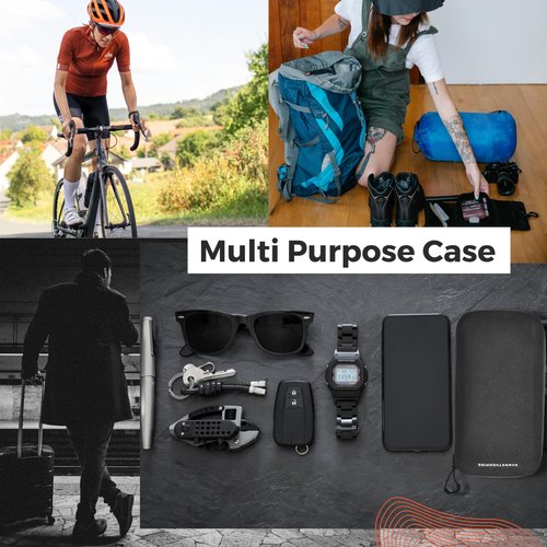 MAMMOTH EMPIRE Cycling Wallet Multi-use Waterproof Phone Pouch Bike Wallet Bike Pouch Edc Pouch Organizer Bike Cellphone Waterproof Pouch Travel Wallet For Bicycle Bike Phone Pouch For Bike, black
