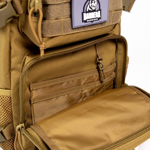 BARRERA warriors -Tactical Backpack 25l -Durable Backpack- Army bag- Tactical gear- Military backpack for men- MOLLE Assault Rucksack with Bottle Holder, Water-Resistant Daypack. (COYOTE BROWN 25L)