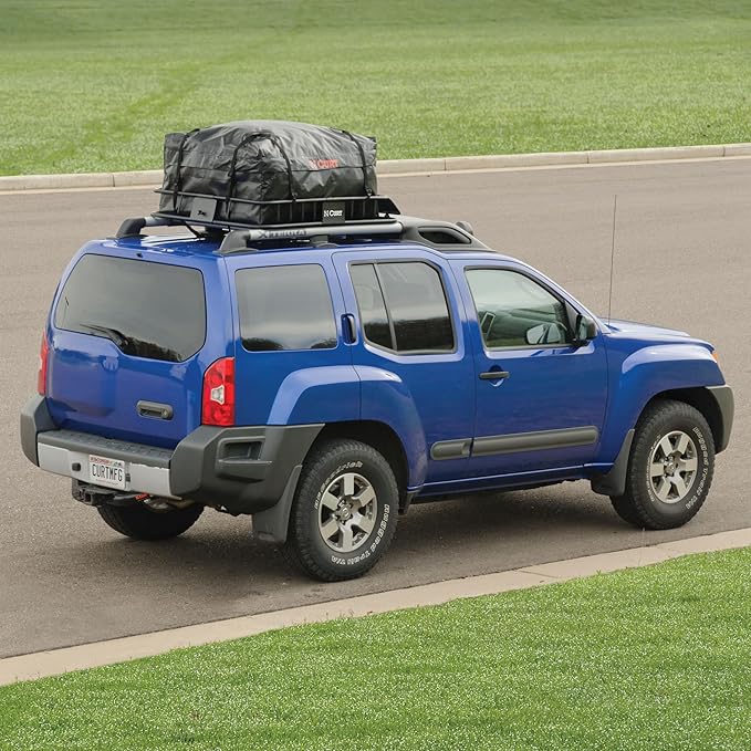 CURT 18220 38 x 34 x 18-Inch Weather-Resistant Black Vinyl Cargo Bag for Roof Basket