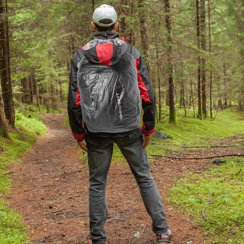 Aogigigio 30pcs Backpack Rain Cover Waterproof - Disposable Lightweight Backpack Cover for Outdoor Hiking Air Travel for 20-55L