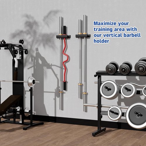 MIUONO Weight Plate Holder and Barbell Holder Bundle