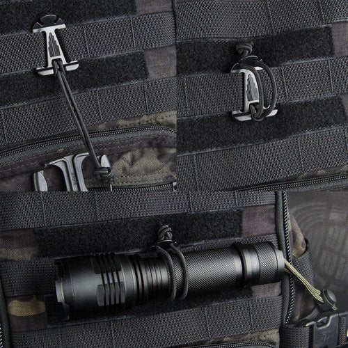 DYZD Molle Web Dominators with Elastic String, Durable Tactical Strap Management Tool, Backpack Accessories, Tactical Gear Clip, Multipurpose Fastener