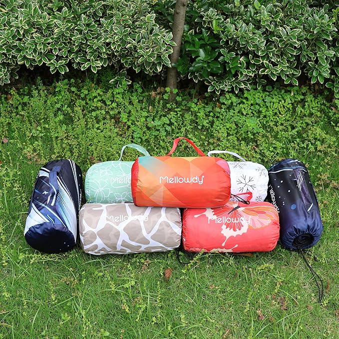 Mellowdy Companion Outdoor Printing Blanket - Waterproof, Wind-Resistant, Warm, Utility Blanket for Camping, Picnic, Stadium, Beach, Gameday, Travel, Foldable with Carrying Bag(Red Butterfly,55x80)