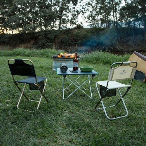 Naturehike FT08 Portable Camping Table, Ultralight Aluminum Folding Beach Table with Carry Bag for Outdoor Cooking, Picnic, Camp, Boat, Travel