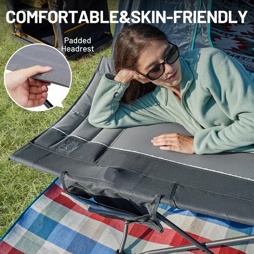 Timber Ridge Extra Wide Heavy Duty Camping Cot for Adult, Easy Set Up Oversized Sleeping Cot with Carry Bag for Camping, Travel and Outdoors, Support up to 450lbs