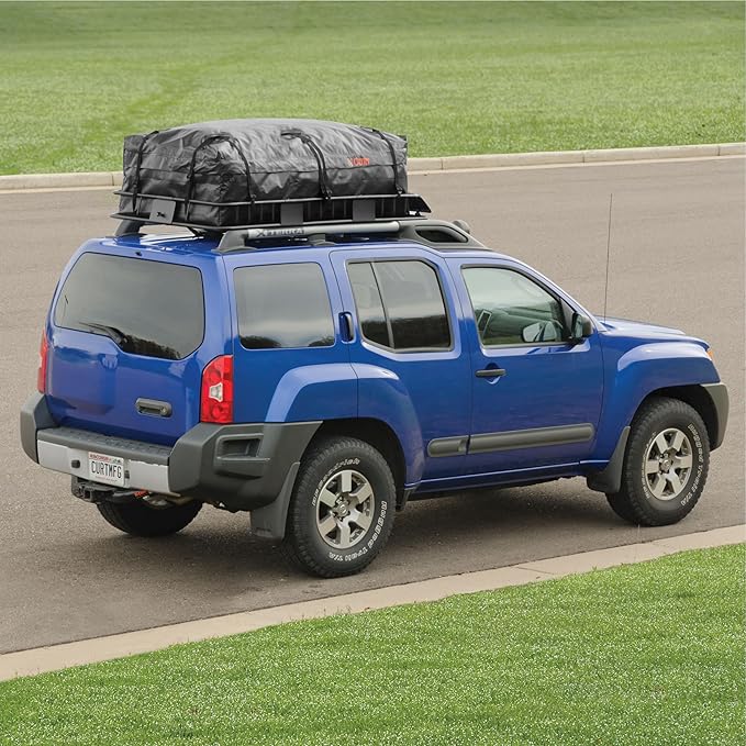 CURT 18221 Extended Roof Rack Cargo Bag Black