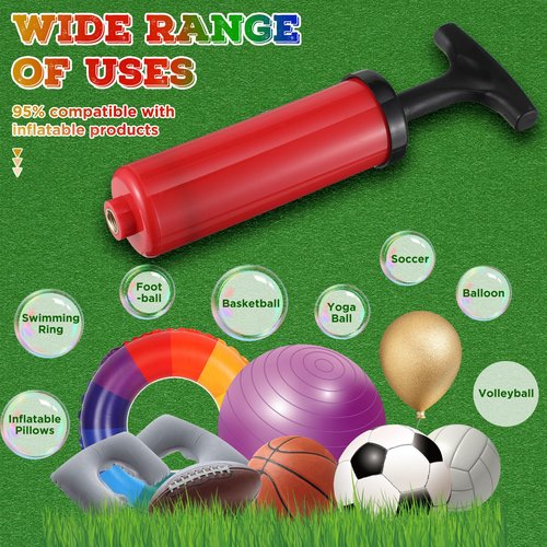 WILLBOND Ball Air Pump Bulk with Needle for Sports Balls Operation Christmas Hand Pump Portable Kit Extension Hose for Balls Basketball Soccer Christmas Volleyball Gifts(24 Sets)