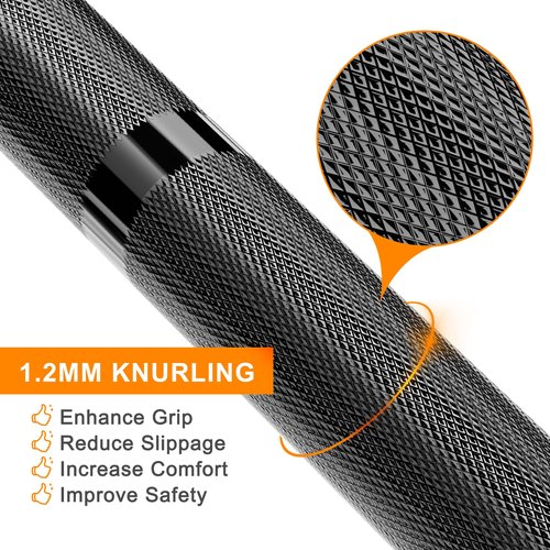 Olympic Barbell Bar 7ft Strength Training Bar Bench Press Bar Weightlifting Bar for 2 Inch Weight Plates