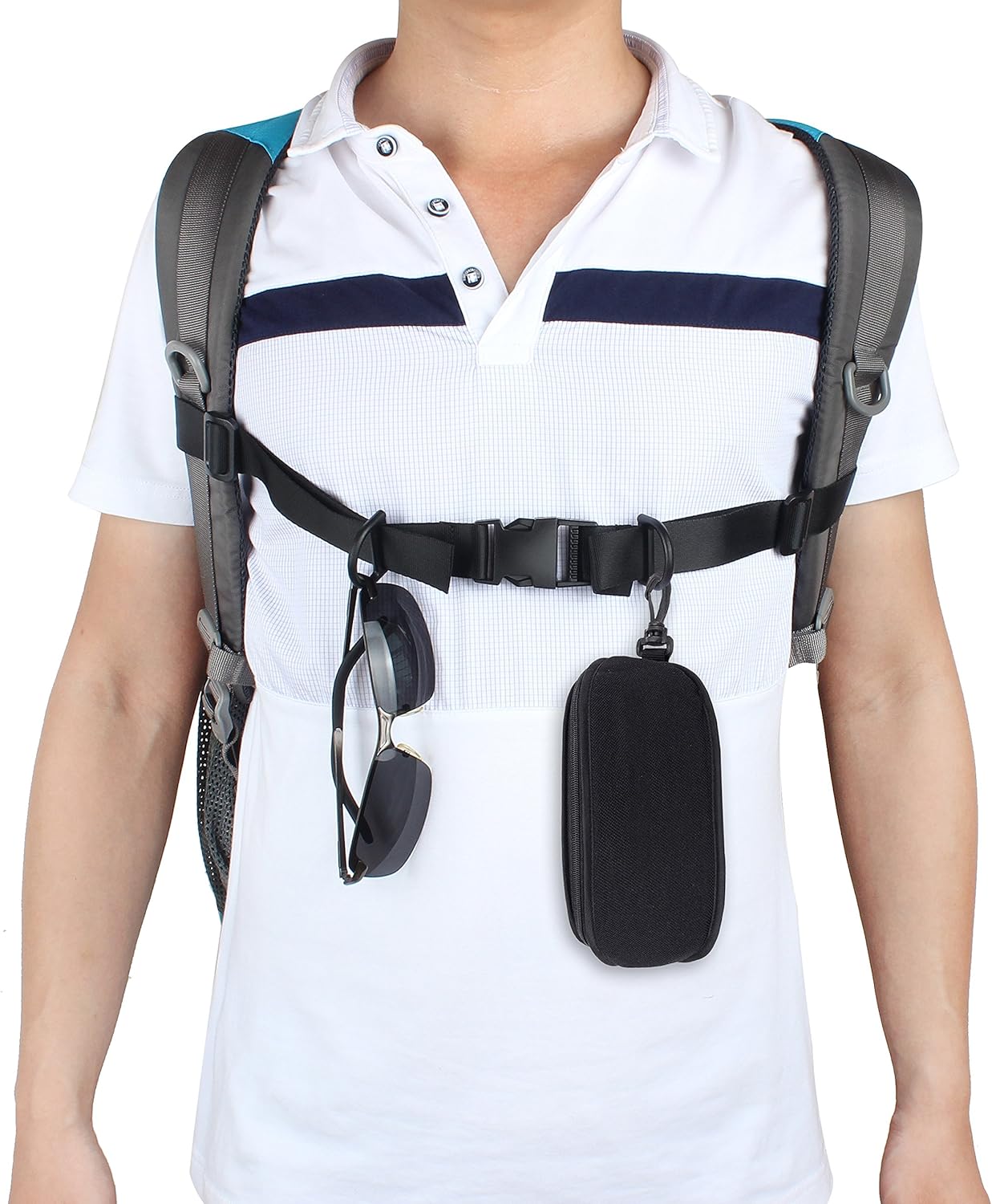 Wisdompro Backpack Chest Straps 2 Pack, Heavy Duty Adjustable Backpack Sternum Strap Chest Belt with Quick Release Buckle for Hiking and Jogging - with Slide Lock