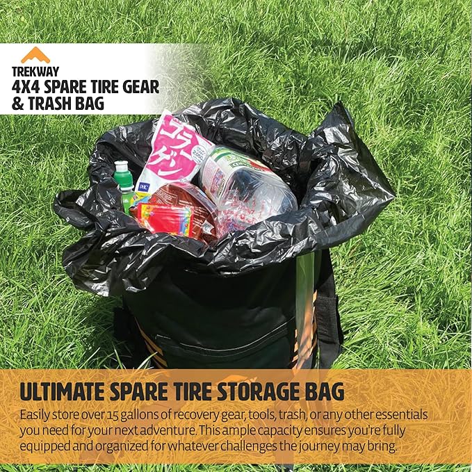 Offroading Gear Waterproof Spare Tire Trash Bag w/FREE Roof Cargo Bag | Large-Capacity | - SUV| RV| 4x4 | Overland | Off-road Accessory