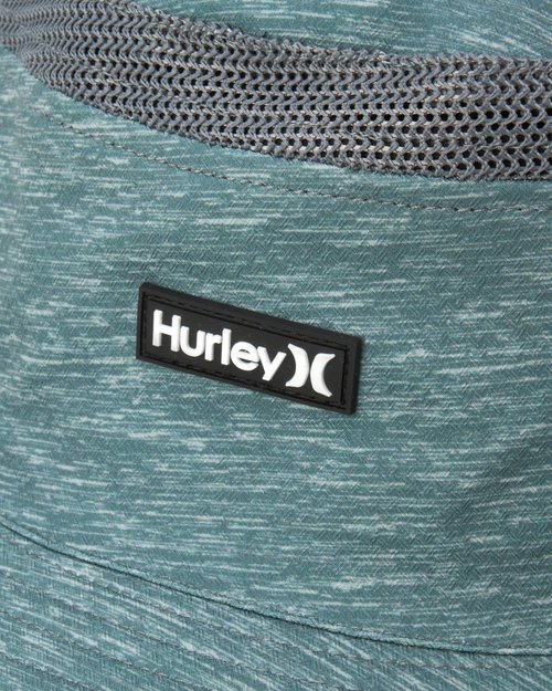 Hurley Mens' Hats - UPF 50+ Phantom Getaway Boonie Sun Hat with Chin Strap Cord, Size Large-X-Large, Grey
