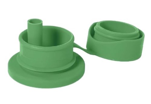 Pura Sport Big Mouth Silicone Sport Straw Top - Leak & Spill-Proof, Plastic-Free, MadeSafe Certified, Medical-Grade Silicone - Fits All Sport Bottles – Moss Straw