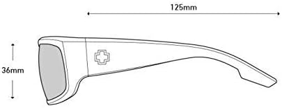 SPY Optic Piper, Rectangular Wrap Sunglasses, Color and Contrast Enhancing Lenses