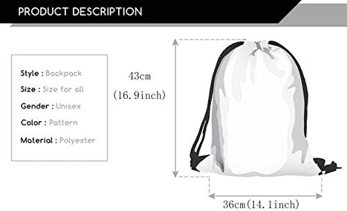 Blossoming Almond Tree Drawstring Backpack Water Resistant Lightweight Gym Sackpack For Hiking Yoga Gym Swimming Travel Beach