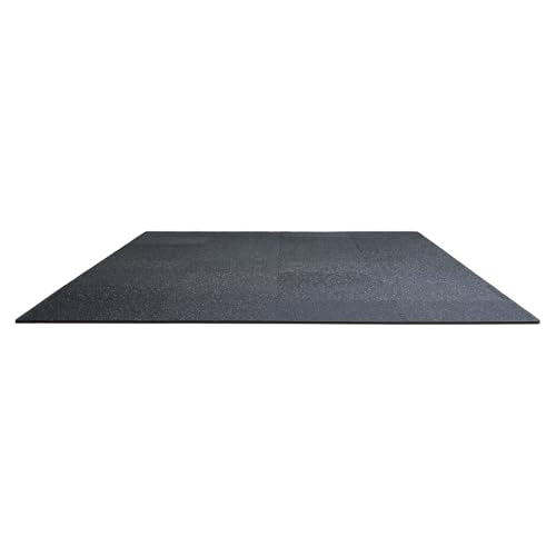 VEVOR 0.56 Inch 25 Tiles Thick Gym Floor Mats, Rubber Top with EVA Foam, 25" x 25" Gym Flooring Workout Mats with 100sq.ft Coverage, Interlocking Puzzle Gym for Home, Garage, Black & White