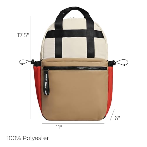VOORAY 19L Katie Backpack, Large - Travel, Gym & Sports Backpack, Camel Color Block