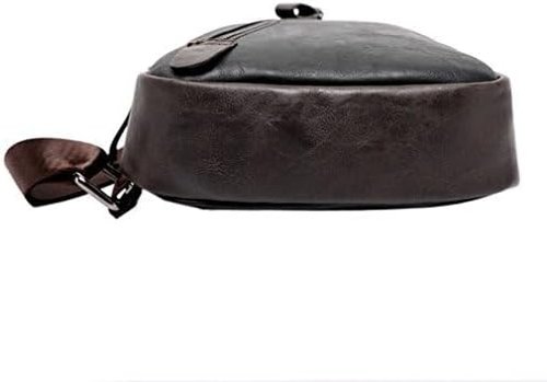 Hebetag Leather Sling Bag Crossbody Backpack for Men Women Travel Outdoor Camping