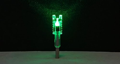 DEEPOWER Crossbow Lighted Nocks for Bolts 6 PCS with .285”/.297”/.300”/.305” Bushings LED Nock with ON/Off Switch (6, Green 2.0)